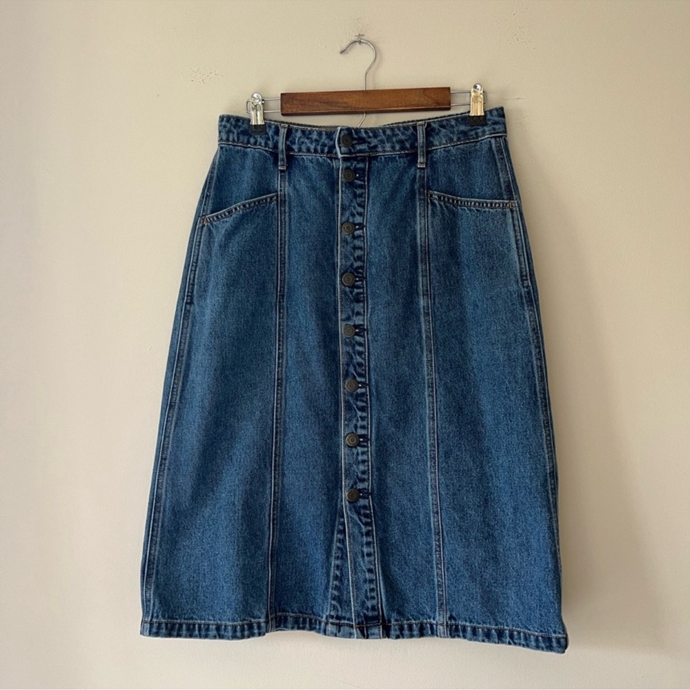 Old Navy Blue Denim A-Line Skirt